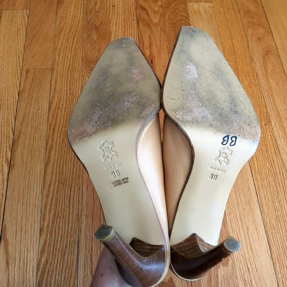 Miz Mooz Cream Tan Heels - Picture 6 of 15